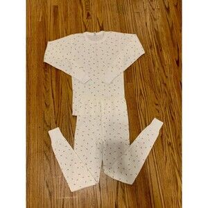 VTG 60s Lady Arctex S Rose Floral Thermal Long John Shirt Pants SET Waffle Under